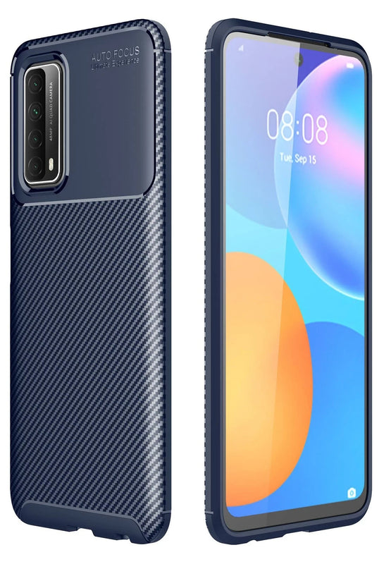 Huawei P Smart 2021 Auto Focus Karbon Kapak Kılıf - Lacivert