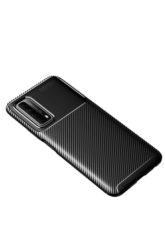 Huawei P Smart 2021 Auto Focus Karbon Kapak Kılıf - Siyah 2