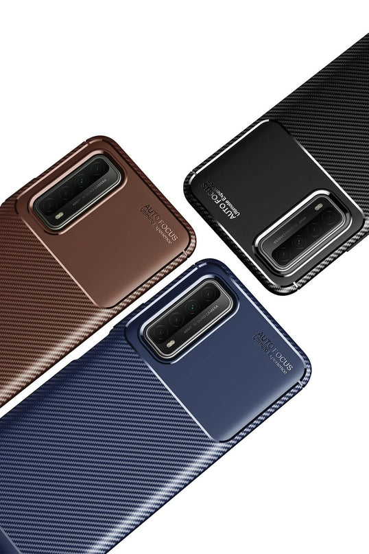 Huawei P Smart 2021 Auto Focus Karbon Kapak Kılıf - Siyah 3