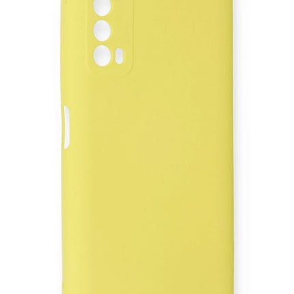 Huawei P Smart 2021 Nano içi Kadife Silikon Kılıf - Sarı 2