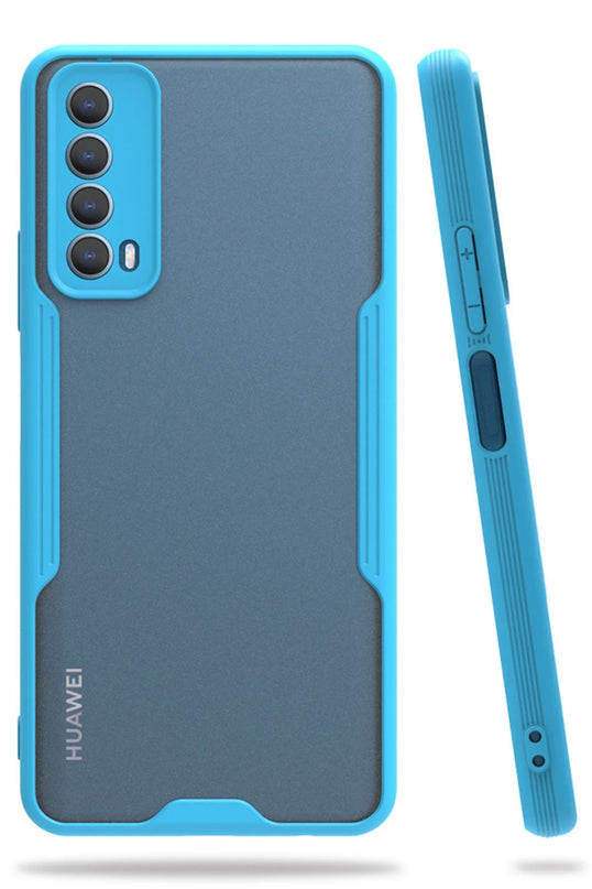 Huawei P Smart 2021 Platin Silikon Kılıf - Mavi