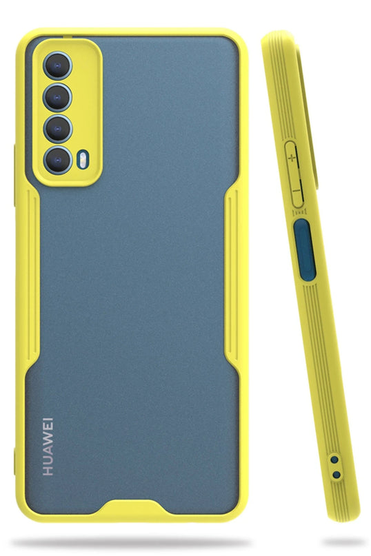 Huawei P Smart 2021 Platin Silikon Kılıf - Sarı