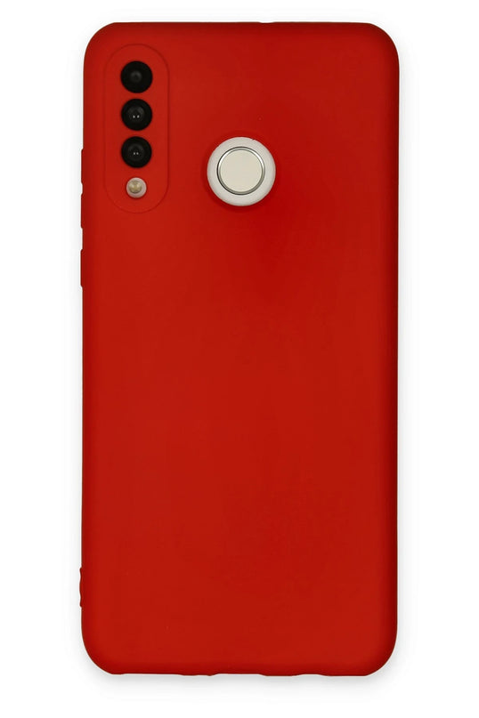 Huawei P30 Lite Nano içi Kadife Silikon Kılıf - Kırmızı