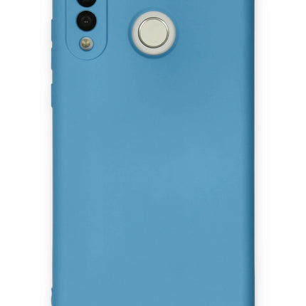 Huawei P30 Lite Nano içi Kadife Silikon Kılıf - Mavi