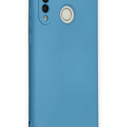 Huawei P30 Lite Nano içi Kadife Silikon Kılıf - Mavi 2