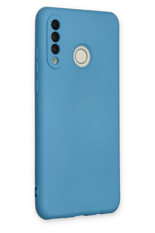 Huawei P30 Lite Nano içi Kadife Silikon Kılıf - Mavi 2