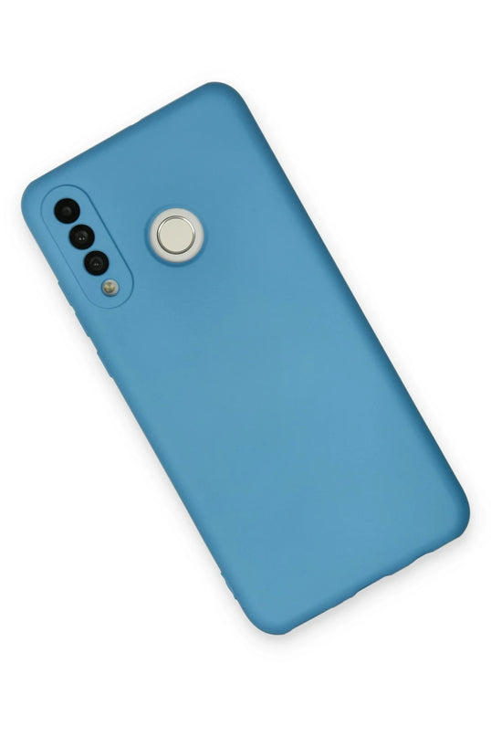 Huawei P30 Lite Nano içi Kadife Silikon Kılıf - Mavi 3