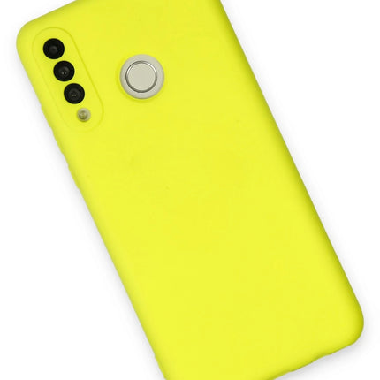 Huawei P30 Lite Nano içi Kadife Silikon Kılıf - Sarı 3