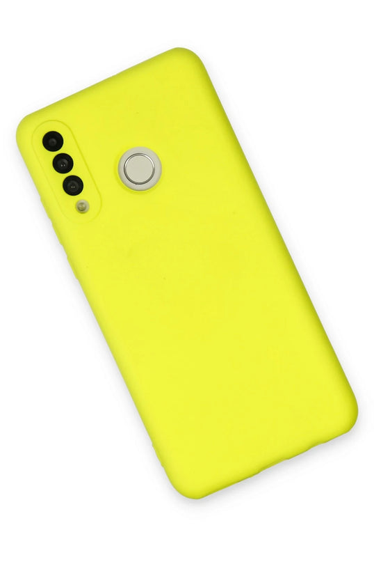 Huawei P30 Lite Nano içi Kadife Silikon Kılıf - Sarı 3