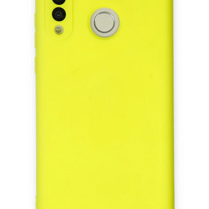 Huawei P30 Lite Nano içi Kadife Silikon Kılıf - Sarı