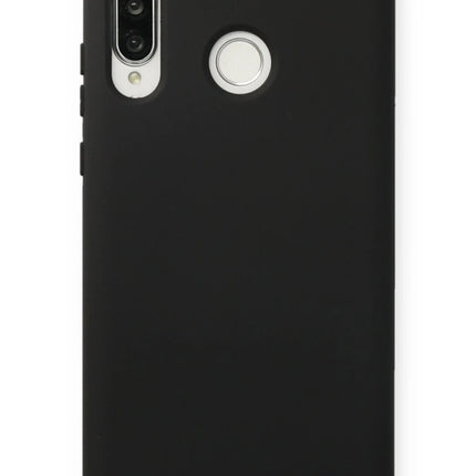Huawei P30 Lite Nano içi Kadife Silikon Kılıf - Siyah