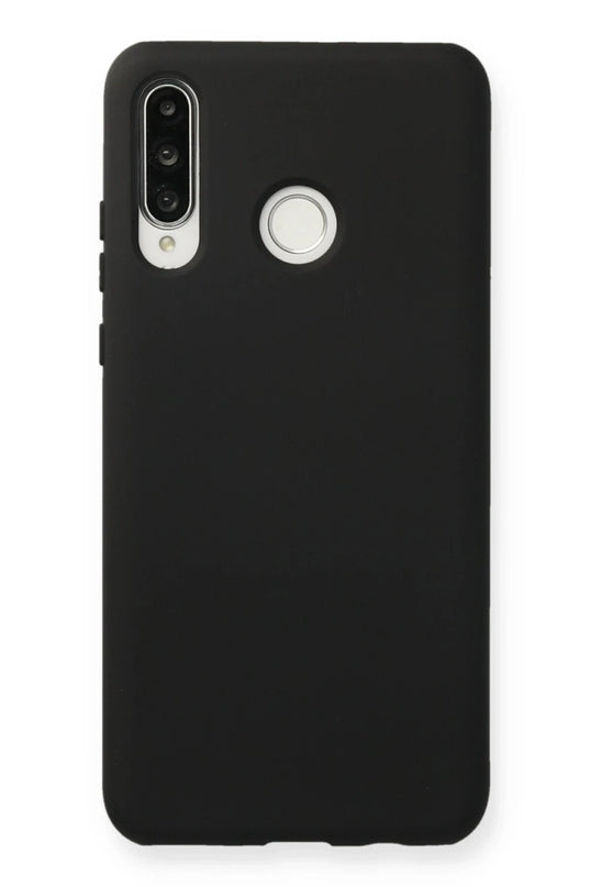 Huawei P30 Lite Nano içi Kadife Silikon Kılıf - Siyah