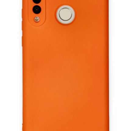 Huawei P30 Lite Nano içi Kadife Silikon Kılıf - Turuncu