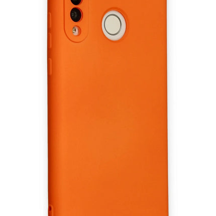 Huawei P30 Lite Nano içi Kadife Silikon Kılıf - Turuncu 2
