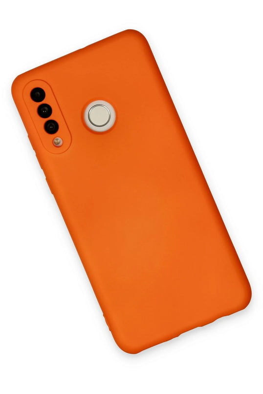 Huawei P30 Lite Nano içi Kadife Silikon Kılıf - Turuncu 3