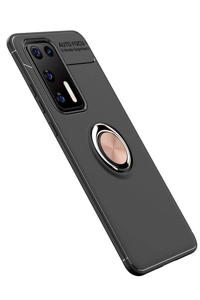 Huawei P40 Range Yüzüklü Silikon Kılıf - Siyah 4 2