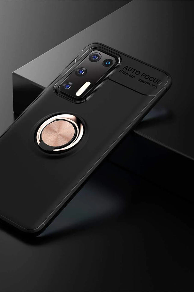Huawei P40 Range Yüzüklü Silikon Kılıf - Siyah 4 3