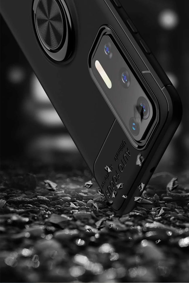 Huawei P40 Range Yüzüklü Silikon Kılıf - Siyah 2 5