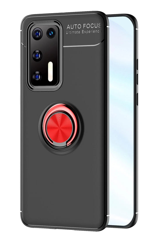 Huawei P40 Range Yüzüklü Silikon Kılıf - Siyah 2