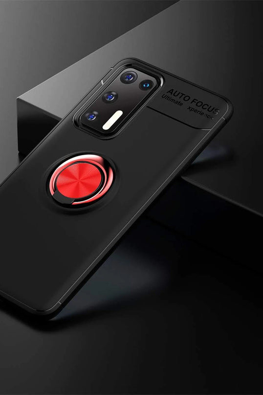 Huawei P40 Range Yüzüklü Silikon Kılıf - Siyah 2 3