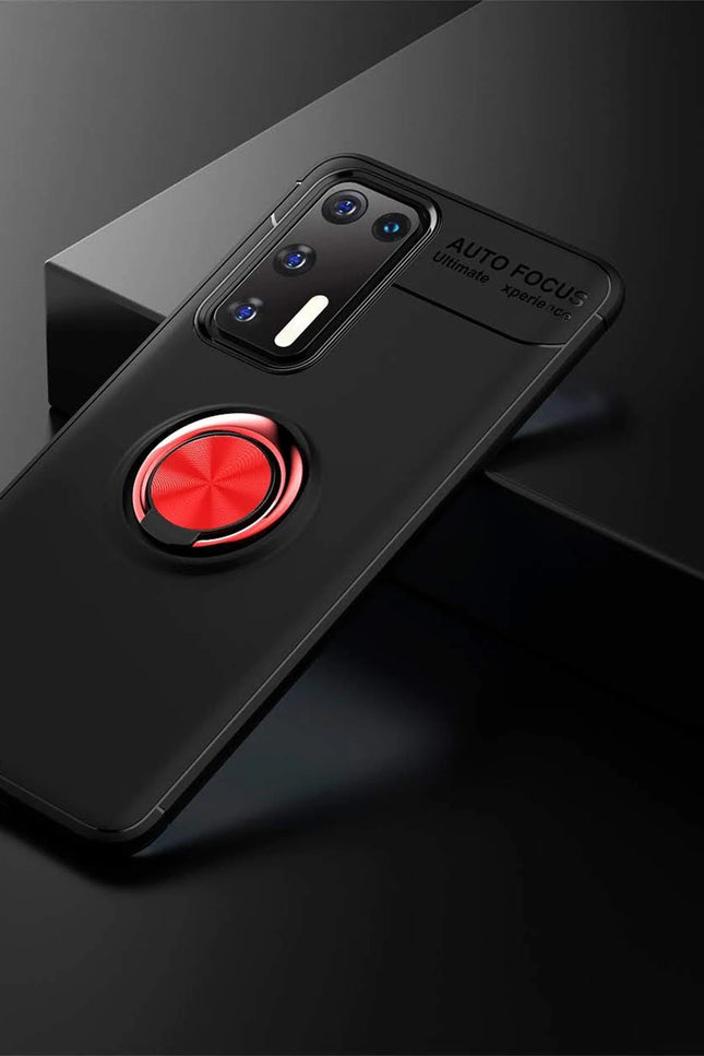 Huawei P40 Range Yüzüklü Silikon Kılıf - Siyah 2 3