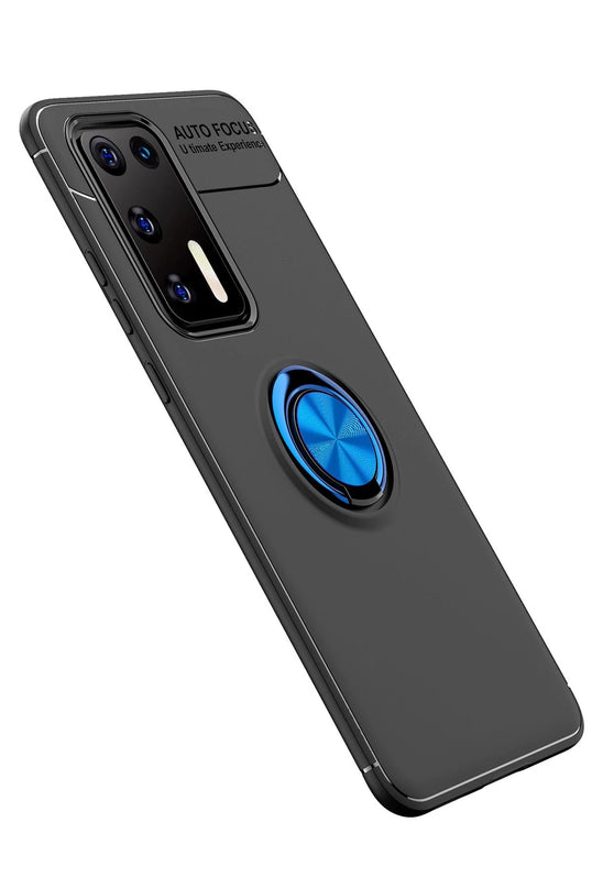 Huawei P40 Range Yüzüklü Silikon Kılıf - Siyah 3 2