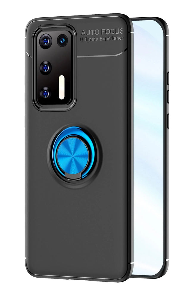 Huawei P40 Range Yüzüklü Silikon Kılıf - Siyah 3