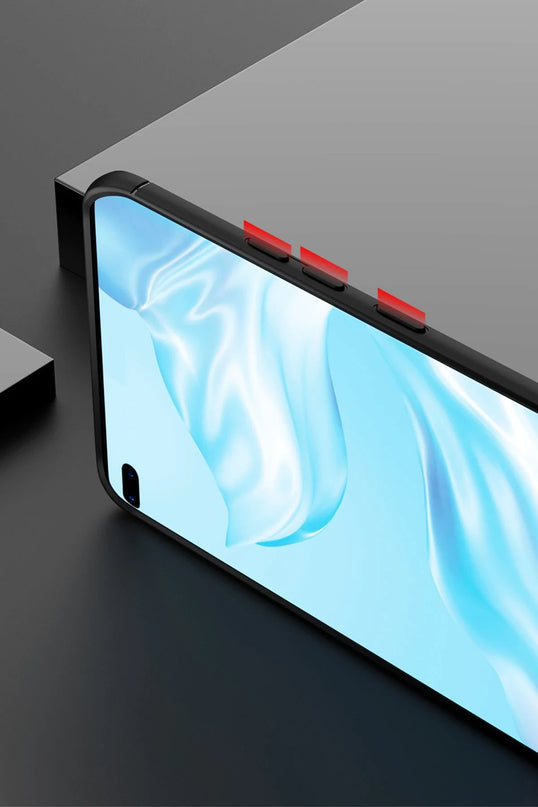 Huawei P40 Pro Range Yüzüklü Silikon Kılıf - Siyah 7