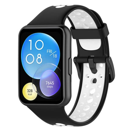 Huawei Watch Fit 2 Spor Delikli Kordon - Siyah 4