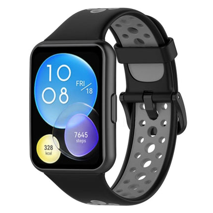 Huawei Watch Fit 2 Spor Delikli Kordon - Siyah