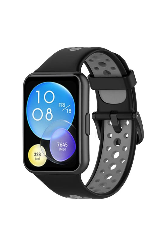 Huawei Watch Fit 2 Spor Delikli Kordon - Siyah