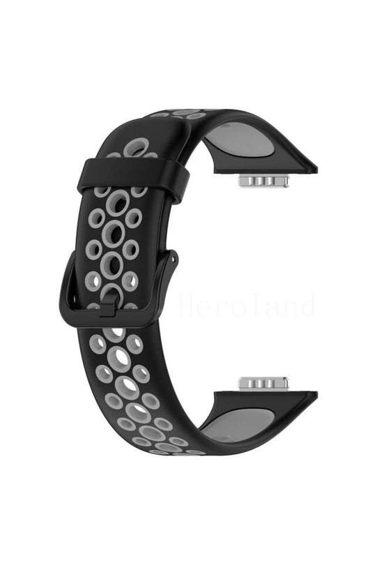 Huawei Watch Fit 2 Spor Delikli Kordon - Siyah 2