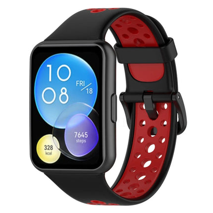 Huawei Watch Fit 2 Spor Delikli Kordon - Siyah 2