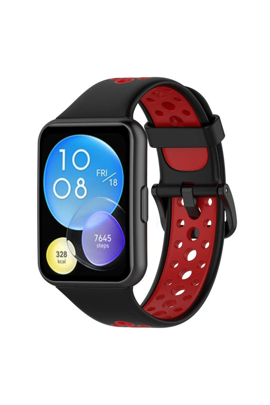 Huawei Watch Fit 2 Spor Delikli Kordon - Siyah 2