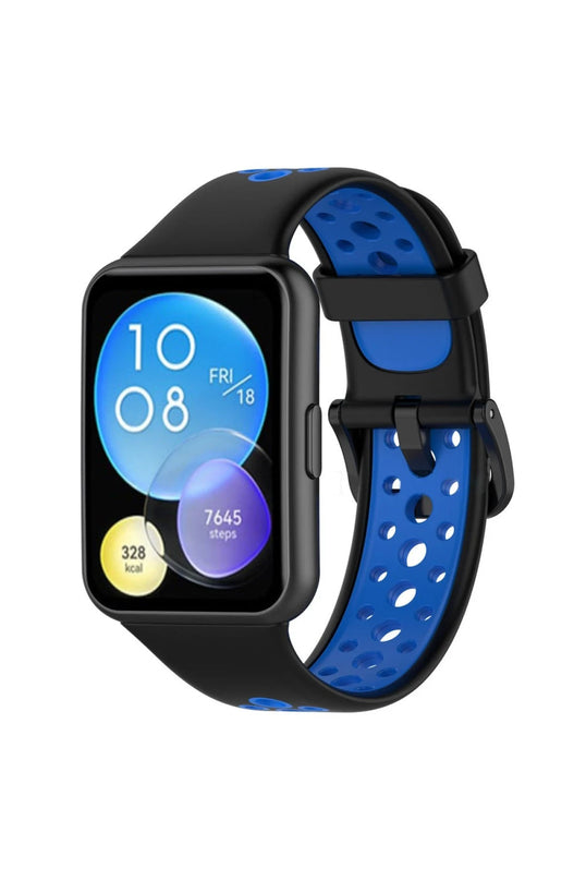 Huawei Watch Fit 2 Spor Delikli Kordon - Siyah 3