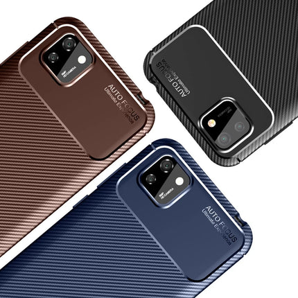 Huawei Y5P Auto Focus Karbon Kapak Kılıf - Kahverengi 3