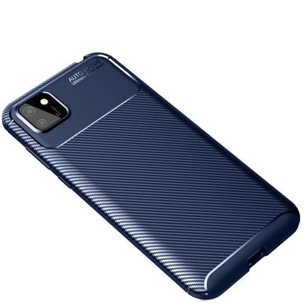 Huawei Y5P Auto Focus Karbon Kapak Kılıf - Lacivert 2