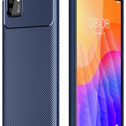 Huawei Y5P Auto Focus Karbon Kapak Kılıf - Lacivert