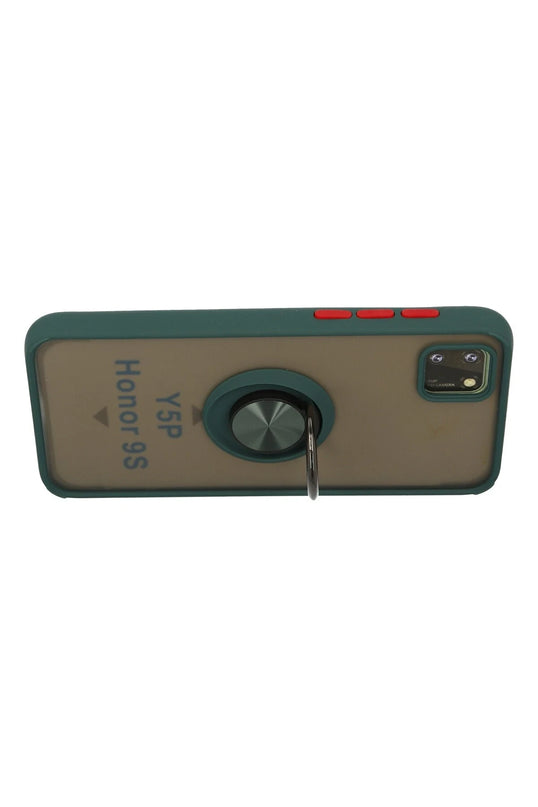 Huawei Y5P Montreal Yüzüklü Silikon Kapak Kılıf - Yeşil 3