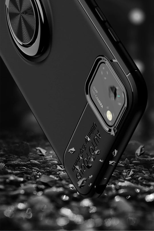 Huawei Y5P Range Yüzüklü Silikon Kılıf - Kırmızı 3