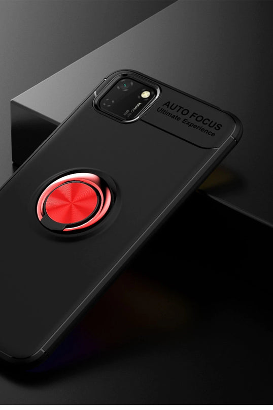 Huawei Y5P Range Yüzüklü Silikon Kılıf - Siyah 2 2