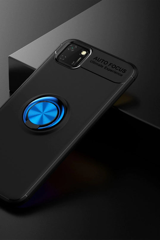 Huawei Y5P Range Yüzüklü Silikon Kılıf - Siyah 3 2