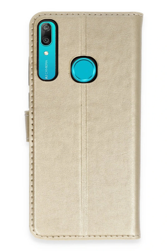 Huawei Y6 Prime Trend S Plus Kapaklı Kılıf - Gold