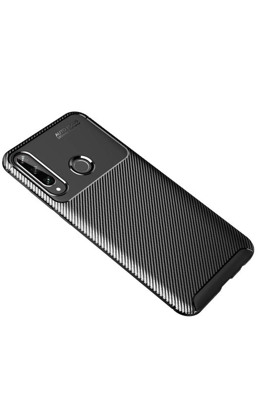 Huawei Y6P Auto Focus Karbon Kapak Kılıf - Siyah 2