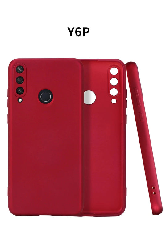Huawei Y6P First Silikon Kılıf - Bordo