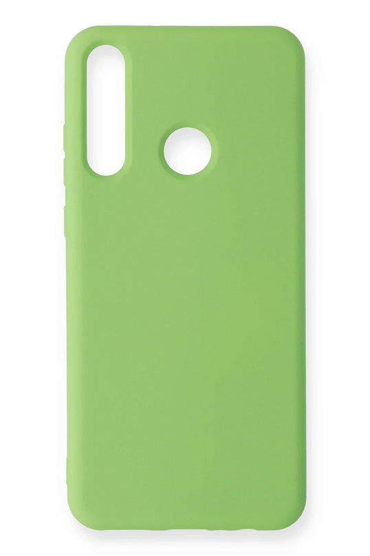 Huawei Y6P Nano içi Kadife Silikon Kılıf - Yeşil