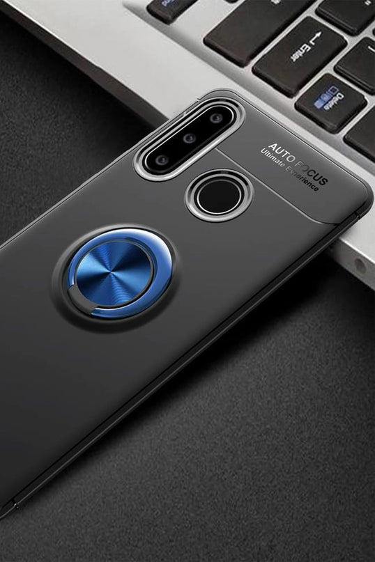 Huawei Y6P Range Yüzüklü Silikon Kılıf - Siyah 2 2