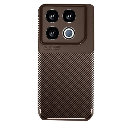 Infinix GT 20 Pro Auto Focus Karbon Kapak Kılıf - Kahverengi