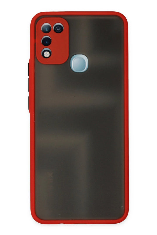 Infinix Hot 10 Play Montreal Silikon Kapak Kılıf - Kırmızı