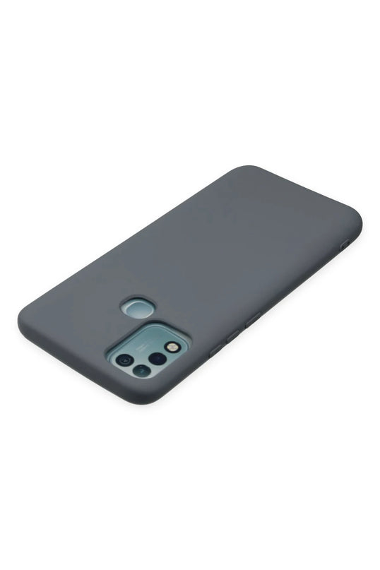 Infinix Hot 10 Play Nano içi Kadife Silikon Kılıf - Gri 4